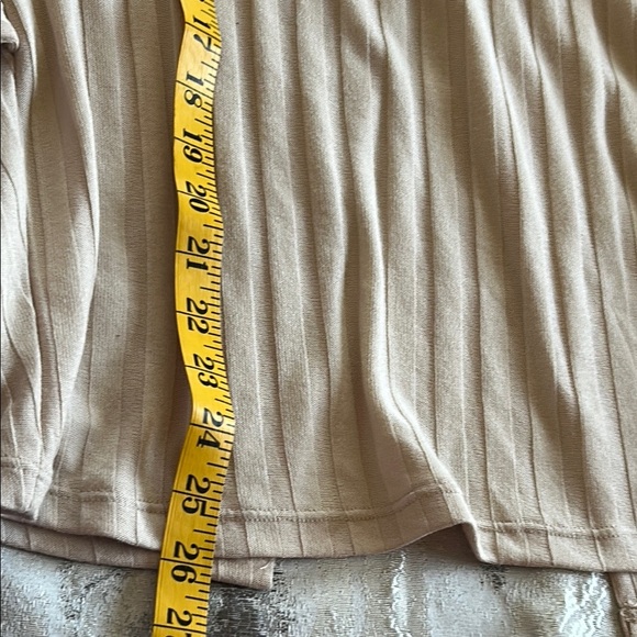 H&M Beige Ribbed Long Sleeve Blouse - Picture 11 of 14